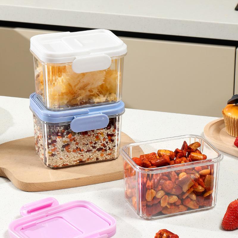 Food Snacks For Picnic - 밀폐형 식품 보관 용기 손잡이 뚜껑이