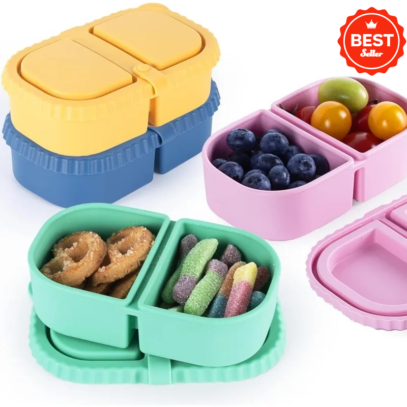 뚜껑이 있는 재사용 가능한 실리콘 스낵 용기, 미니 용 - Food Snacks For Picnic 리뷰 및 가격