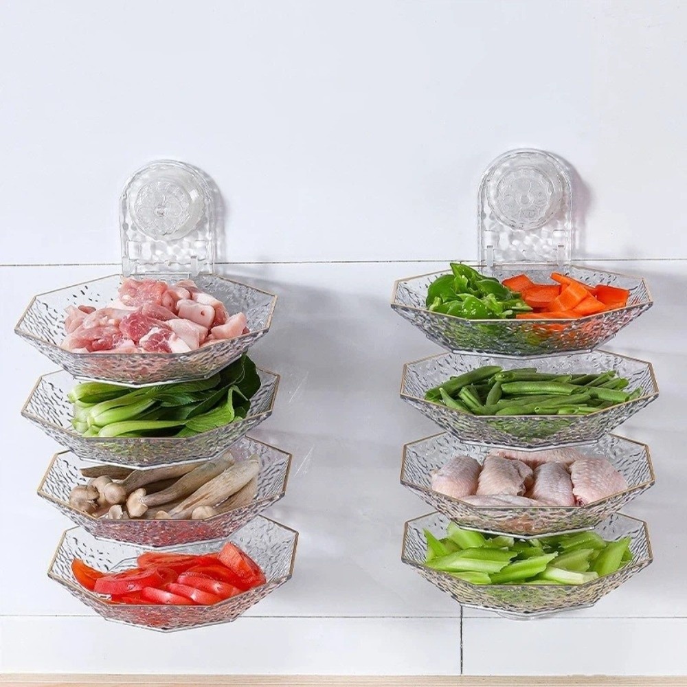 빙하 패턴 음식 준비 접시 투명 공간 절약형 스낵 그릇 - Food Snacks For Picnic 리뷰 및 가격